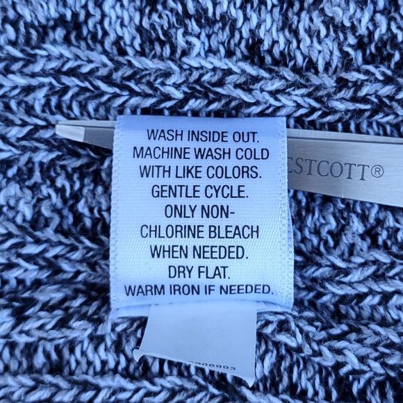 Croft & Barrow Cable Knit V Neck Pullover X-Large Space Gray - Picture 5 of 9